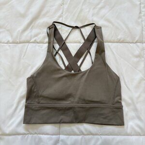 Balance Athletica The Aura Bra Womens Size Small Brown Padded Activewear Yoga